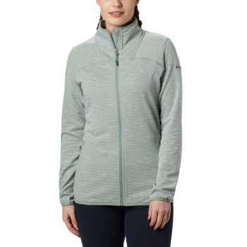 Columbia Ženske Jakne - Firwood Camp Striped Full Zip Fleece Svijetlo Zelene | CAMH-58391